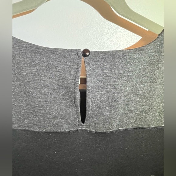 EUC 0X Addition Elle Asymmetrical Stripes Black and Grey Dress - Picture 3 of 6